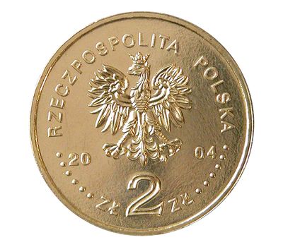  Монета 2 злотых 2004 «60-летие Варшавского восстания» Польша, фото 2 