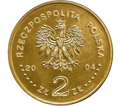  Монета 2 злотых 2004 «100 лет Академии художеств» Польша, фото 2 