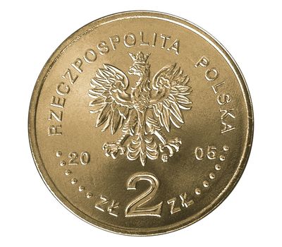  Монета 2 злотых 2005 «25-летие профсоюза «Солидарность» Польша, фото 2 