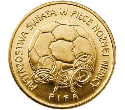  Монета 2 злотых 2006 «Чемпионат мира по футболу: Германия 2006» Польша, фото 1 