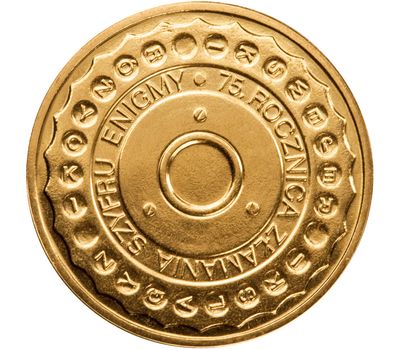  Монета 2 злотых 2007 «75-летие взлома шифра Энигмы» Польша, фото 1 