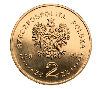  Монета 2 злотых 2007 «Генрих Арктовский и Антоний Добровольский» Польша, фото 2 