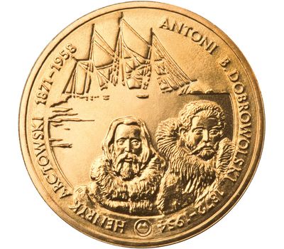  Монета 2 злотых 2007 «Генрих Арктовский и Антоний Добровольский» Польша, фото 1 