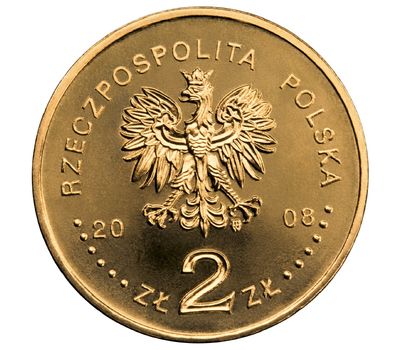  Монета 2 злотых 2008 «40-летие марта 1968» Польша, фото 2 