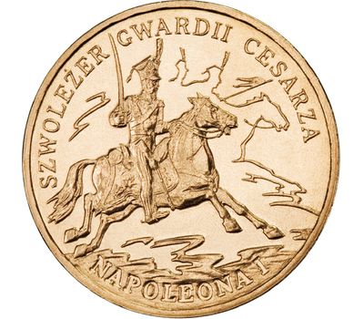  Монета 2 злотых 2010 «Кавалерист гвардии императора Наполеона I» Польша, фото 1 