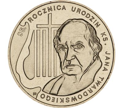  Монета 2 злотых 2010 «95 лет Яну Твардовскому» Польша, фото 1 