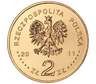  Монета 2 злотых 2011 «Познань — Францисканский монастырь» Польша, фото 2 