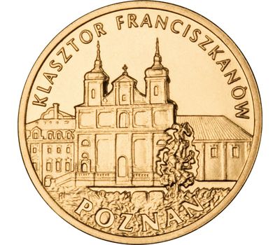  Монета 2 злотых 2011 «Познань — Францисканский монастырь» Польша, фото 1 