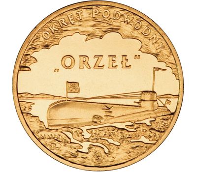  Монета 2 злотых 2012 «Подводная лодка «Орел» Польша, фото 1 