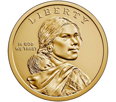  Монета 1 доллар 2020 «Антидискриминационный закон Элизабет Ператрович» США D (Сакагавея), фото 2 