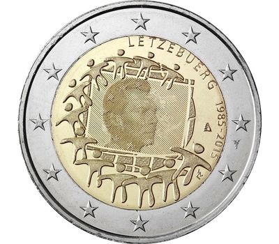  Монета 2 евро 2015 «30 лет флагу ЕС» Люксембург, фото 1 