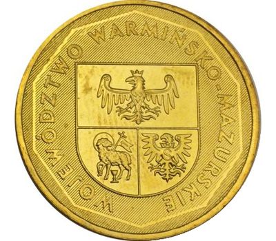  Монета 2 злотых 2005 «Варминско-Мазурское воеводство» Польша, фото 1 