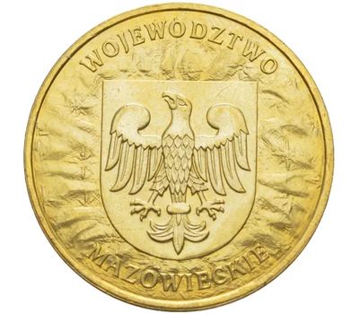  Монета 2 злотых 2004 «Мазовецкое воеводство» Польша, фото 1 