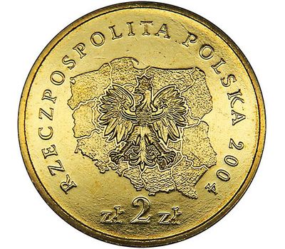  Монета 2 злотых 2004 «Лодзинское воеводство» Польша, фото 2 