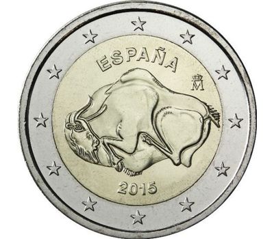  Монета 2 евро 2015 «Пещера Альтамира» Испания, фото 1 
