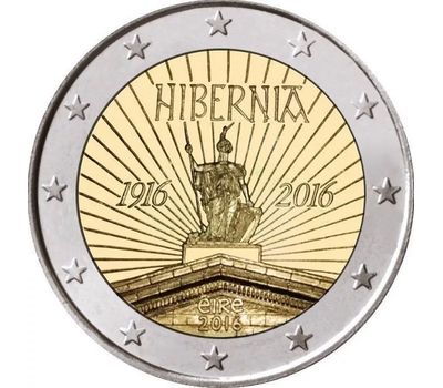  Монета 2 евро 2016 «100-летие Пасхального восстания» Ирландия, фото 1 