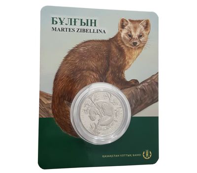  Монета 100 тенге 2018 «Соболь» Казахстан (в блистере), фото 3 