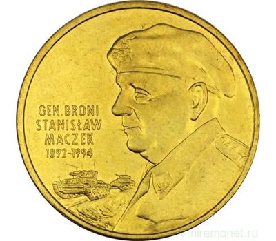  Монета 2 злотых 2003 «Бригадный генерал Станислав Мачек (1892-1994)» Польша, фото 1 