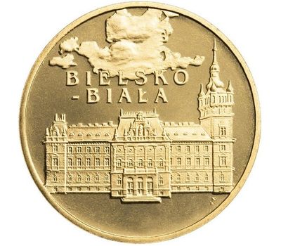  Монета 2 злотых 2008 «Бельско-Бяла» Польша, фото 1 