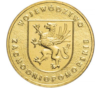  Монета 2 злотых 2005 «Западно-Поморское воеводство» Польша, фото 1 