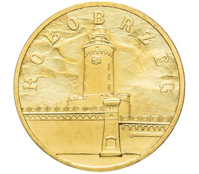 Монета 2 злотых 2005 «Колобжег» Польша, фото 1 