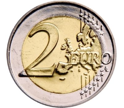  Монета 2 евро 2009 «10 лет Экономическому и валютному союзу» Люксембург, фото 2 