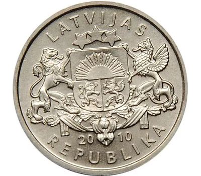  Монета 1 лат 2010 «Лягушка» Латвия, фото 2 