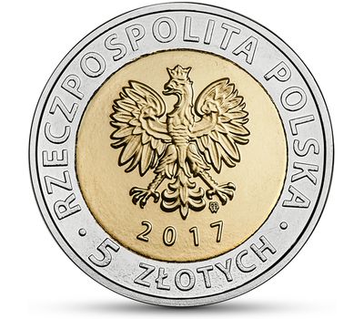  Монета 5 злотых 2017 «Центральный промышленный район» Польша, фото 2 