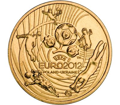  Монета 2 злотых 2012 «Чемпионат Европы по футболу УЕФА 2012» Польша, фото 1 