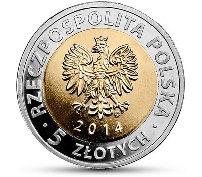  Монета 5 злотых 2014 «25 лет Свободы» Польша, фото 2 