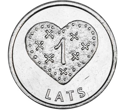  Монета 1 лат 2011 «Пряничное сердце» Латвия, фото 1 