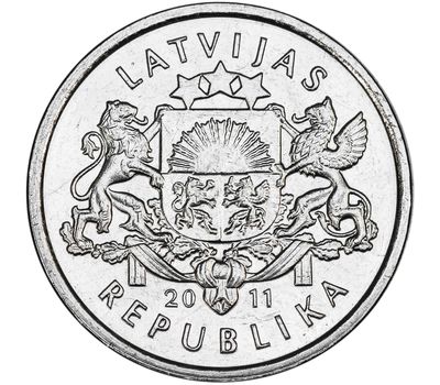  Монета 1 лат 2011 «Пряничное сердце» Латвия, фото 2 