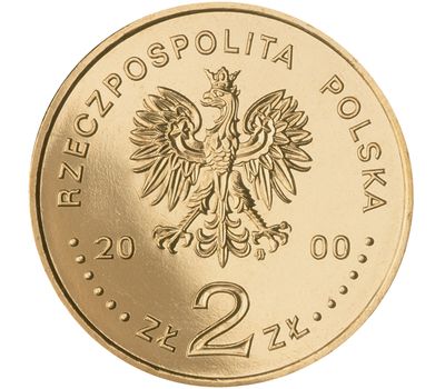  Монета 2 злотых 2000 «20-летие Солидарности» Польша, фото 2 