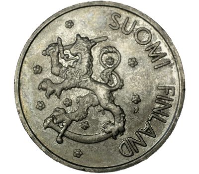  Монета 1 марка 2001 «Последний выпуск перед переходом на евро» Финляндия (в блистере), фото 2 