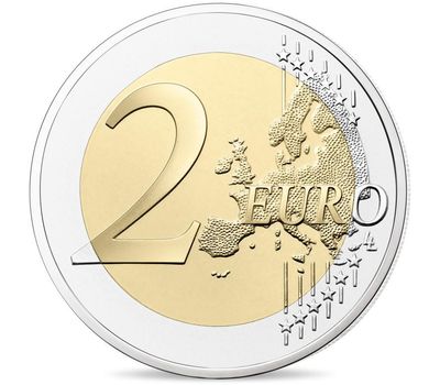  Монета 2 евро 2009 «10 лет Экономическому и валютному союзу» Франция, фото 2 