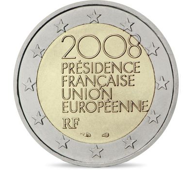  Монета 2 евро 2008 «Председательство Франции в ЕС» Франция, фото 1 