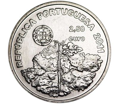  Монета 2,5 евро 2011 «Винодельческий ландшафт острова Пику» Португалия, фото 2 