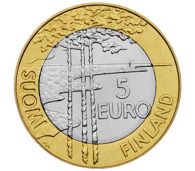 Монета 5 евро 2003 «Чемпионат мира по хоккею 2003 в Финляндии» Финляндия, фото 2 