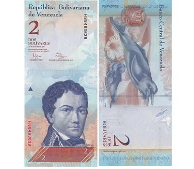  Банкнота 2 боливара 2012 Венесуэла Пресс, фото 1 