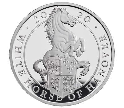  Монета 5 фунтов 2020 «Белая Лошадь дома Ганновер» (Звери Королевы) в буклете, фото 2 