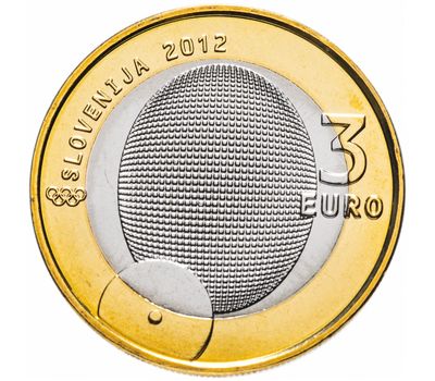  Монета 3 евро 2012 «100 лет первой словенской олимпийской медали» Словения, фото 2 