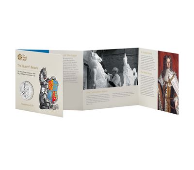  Монета 5 фунтов 2020 «Белая Лошадь дома Ганновер» (Звери Королевы) в буклете, фото 4 