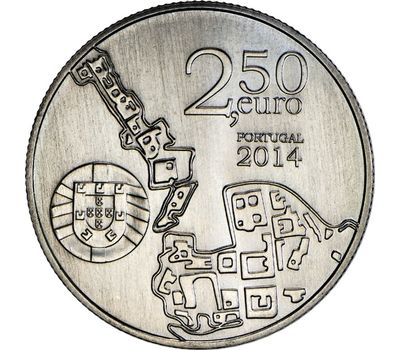  Монета 2,5 евро 2014 «Коимбрский университет» Португалия, фото 2 