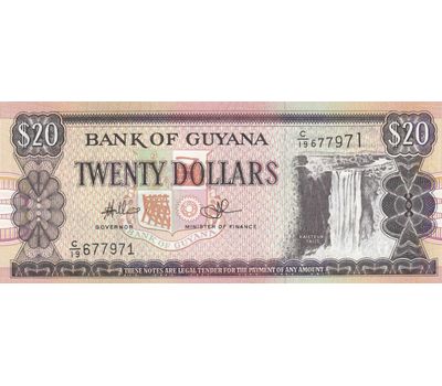  Банкнота 20 долларов 2009 Гайана Пресс, фото 1 