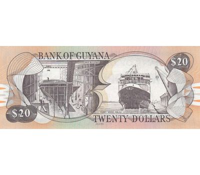  Банкнота 20 долларов 2009 Гайана Пресс, фото 2 