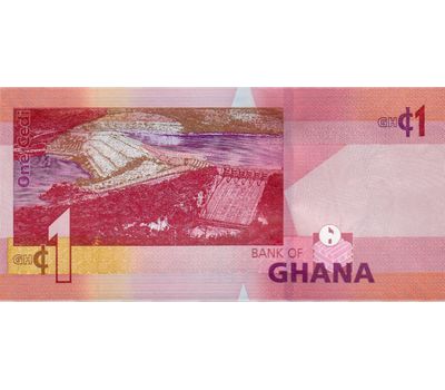  Банкнота 1 седи 2019 Гана, фото 2 