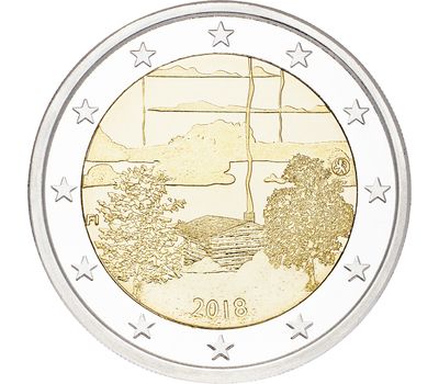  Монета 2 евро 2018 «Финская сауна» Финляндия, фото 1 
