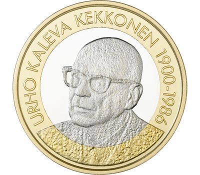  Монета 5 евро 2017 «Урхо Калева Кекконен. Восьмой президент» Финляндия, фото 1 
