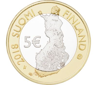  Монета 5 евро 2018 «Природный заповедник Пункахарью» Финляндия, фото 2 