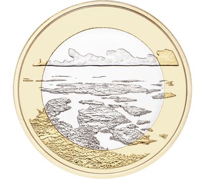  Монета 5 евро 2018 «Архипелаговое море» Финляндия, фото 1 